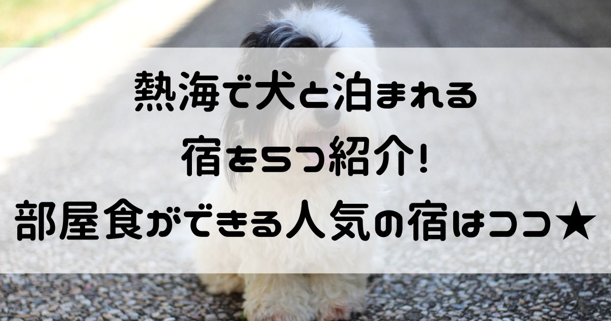 熱海 犬と泊まれる宿 部屋食